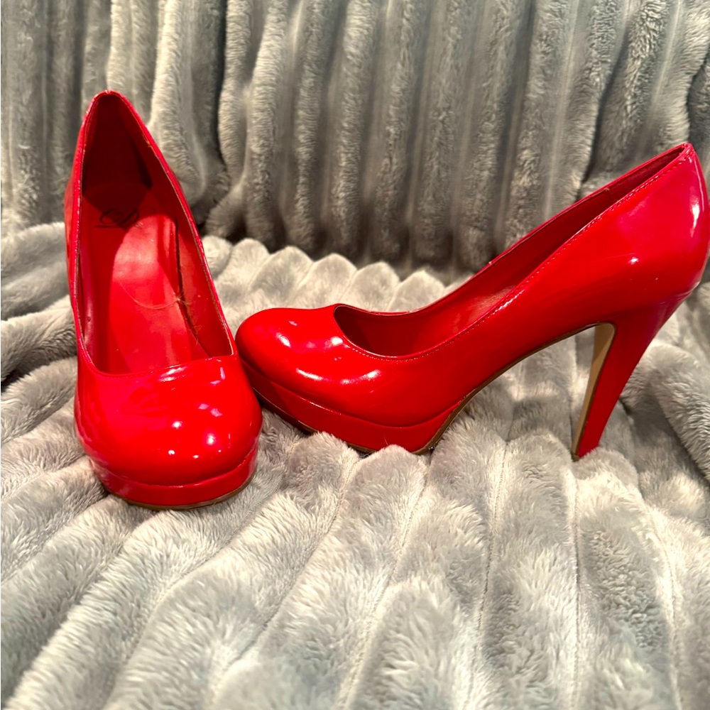 Red Platform Heels Size 9